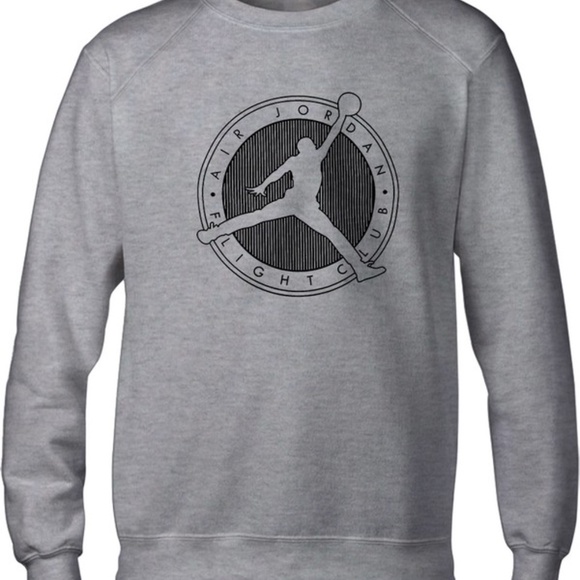 Black/Grey Air Jordan Flight Club Sweatshirt Medium